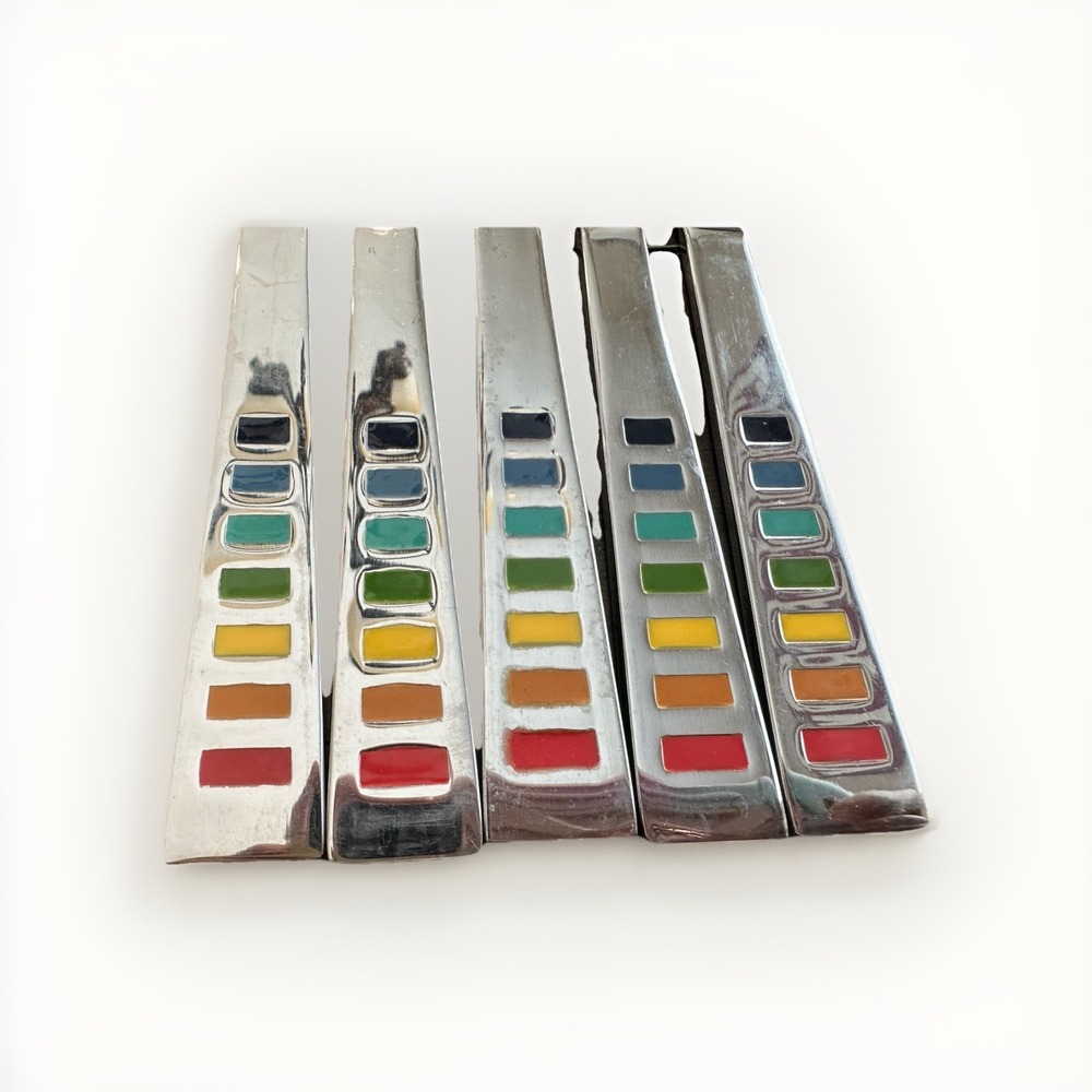 5 Fiesta CELEBRATIONS Cambridge Stainless,  DINNER KNIVES, Colors - Picture 3 of 7